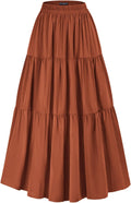 Scarlet Darkness Maxi Long Skirt for Women - Flowy Renaissance