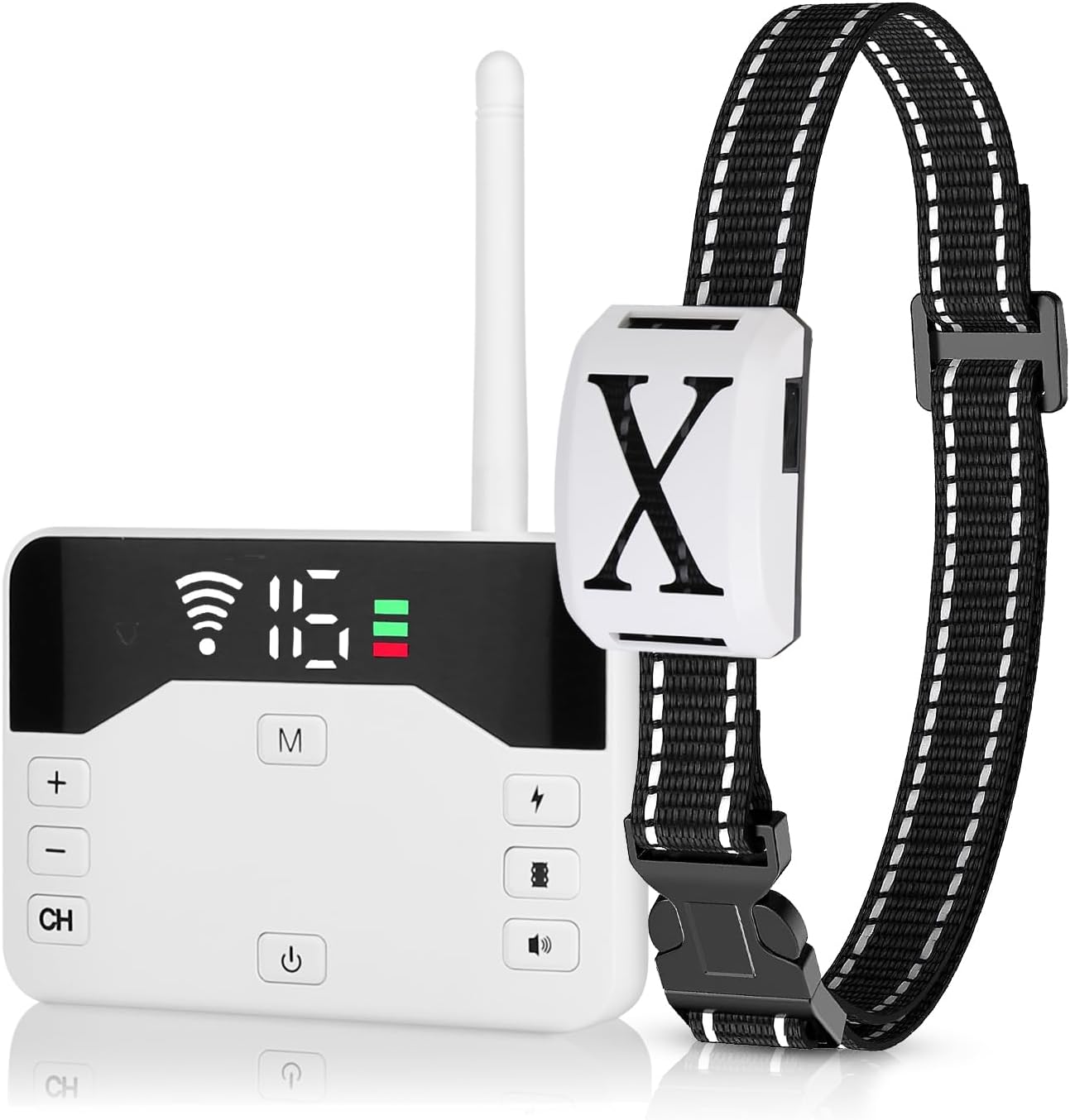 Wireless Dog Fence & Training Collar: 850ft Range, Waterproof, Rechargeable
