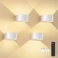 FULEN Motion Sensor Wall Lamp 4 Pack - Rechargeable 5000mAh Up/Down