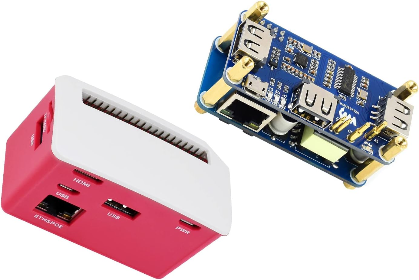Waveshare PoE Ethernet USB HUB HAT for Raspberry Pi Zero Series