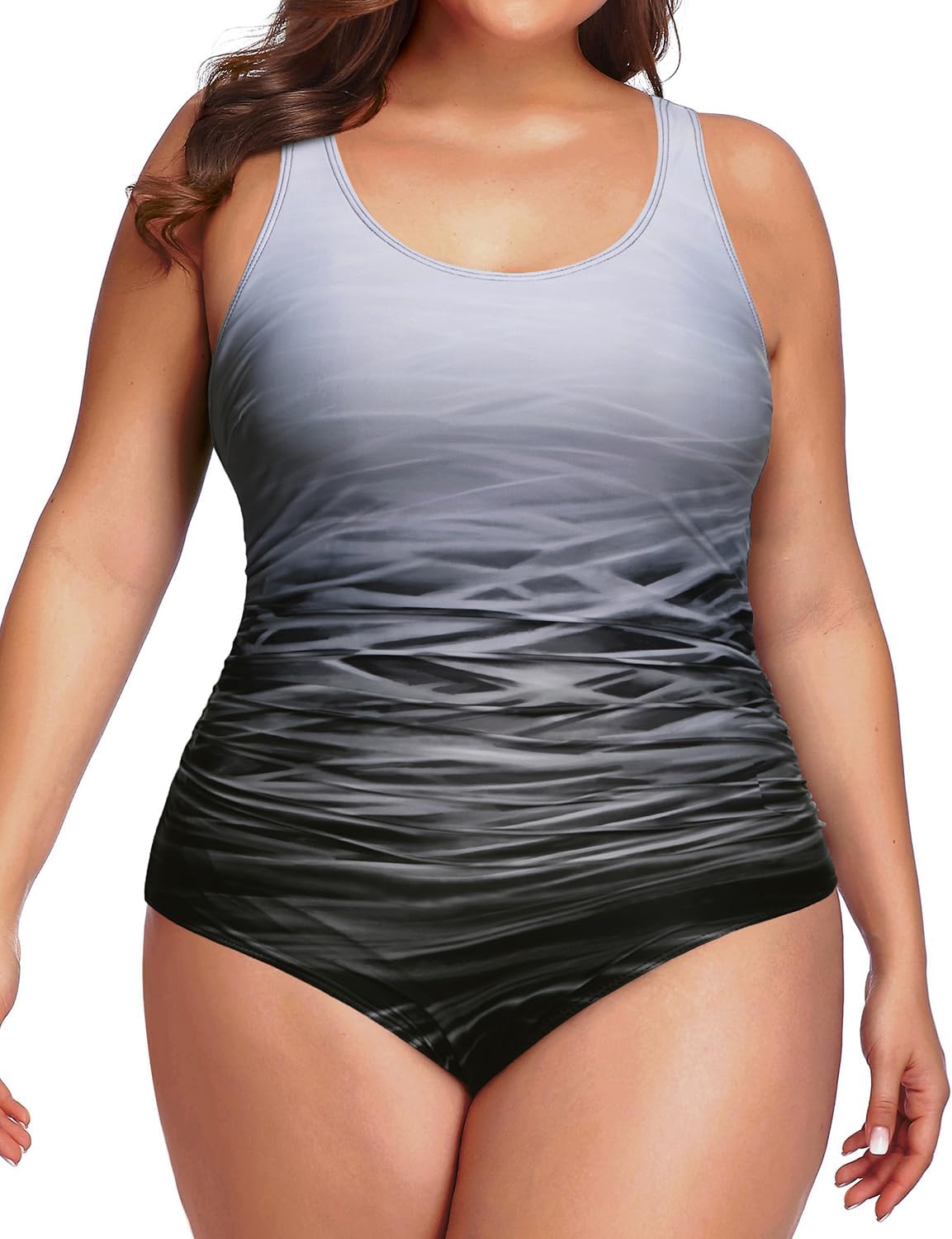 Daci Women Plus Size One Piece Swimsuit with Tummy Control