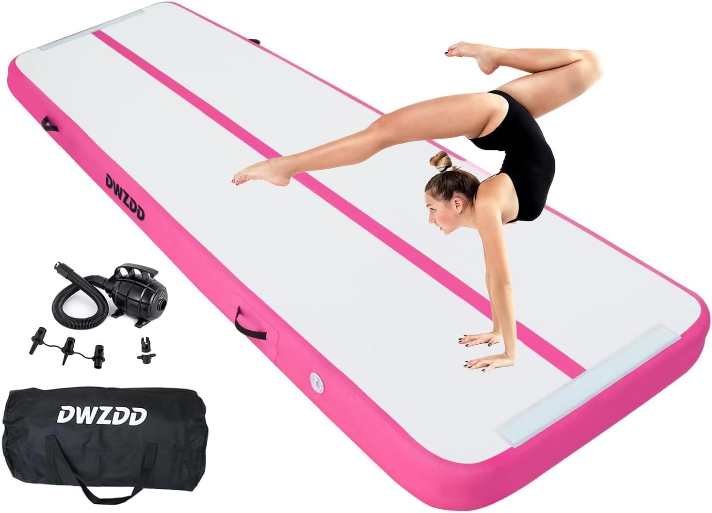 Inflatable Gymnastics Air Mat for Home/Gym - Electric Pump Included