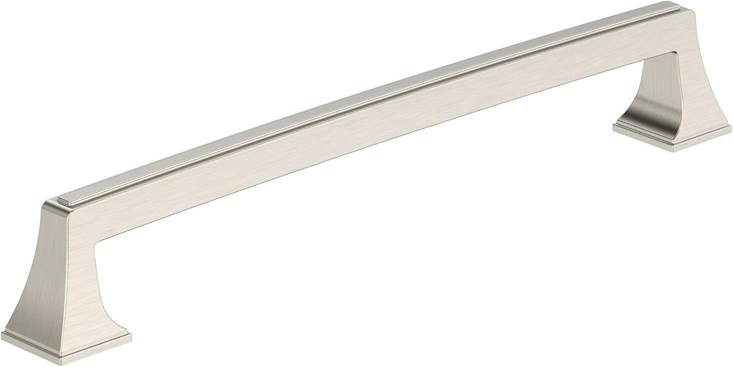 Satin Nickel Cabinet Pull by Amerock - Stylish 8 in Handle