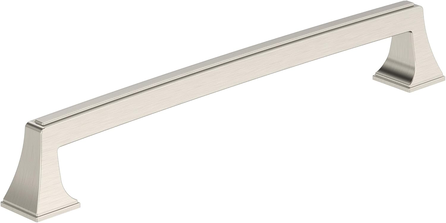 Satin Nickel Cabinet Pull by Amerock - Stylish 8 in Handle