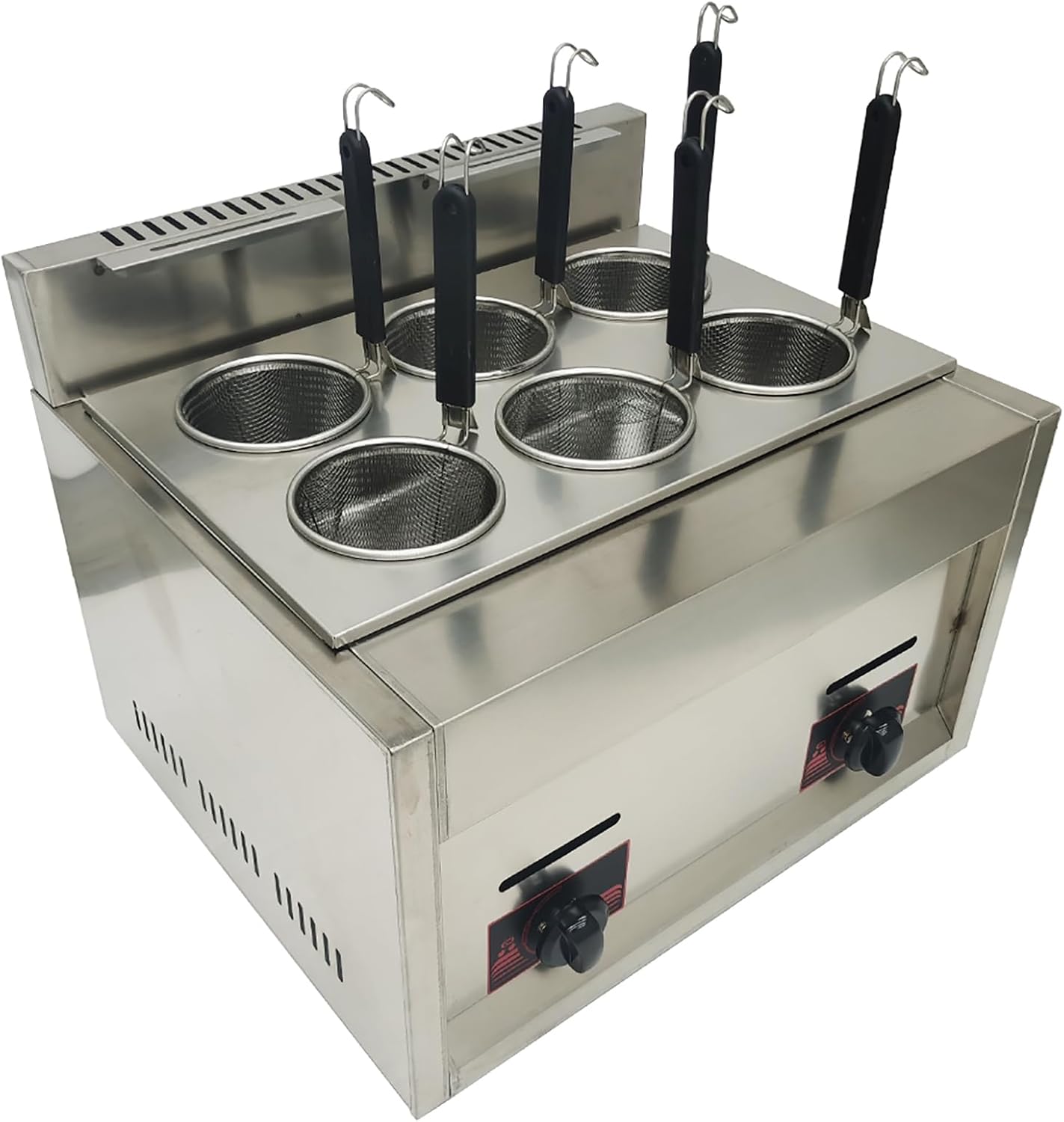 Commercial Noodle Pasta Cooker - 6 Hole Table Top, 12L Capacity - WYDDDARY