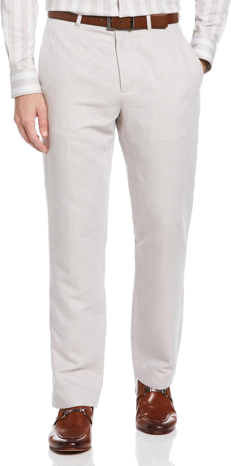 Perry Ellis Men's Portfolio Essential Linen Blend Dress Pants