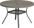 Round Patio Table with Adjustable Umbrella Hole for 4 - Weatherproof