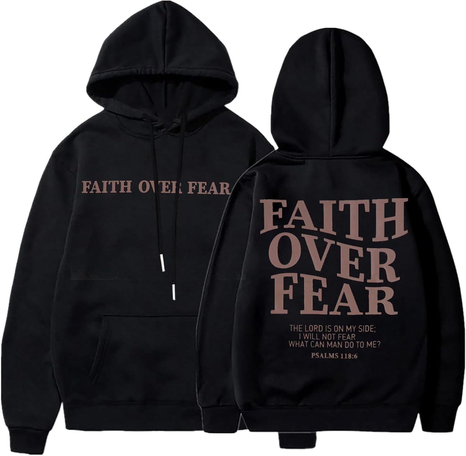 BANGELY Faith Over Fear Christian Hoodie