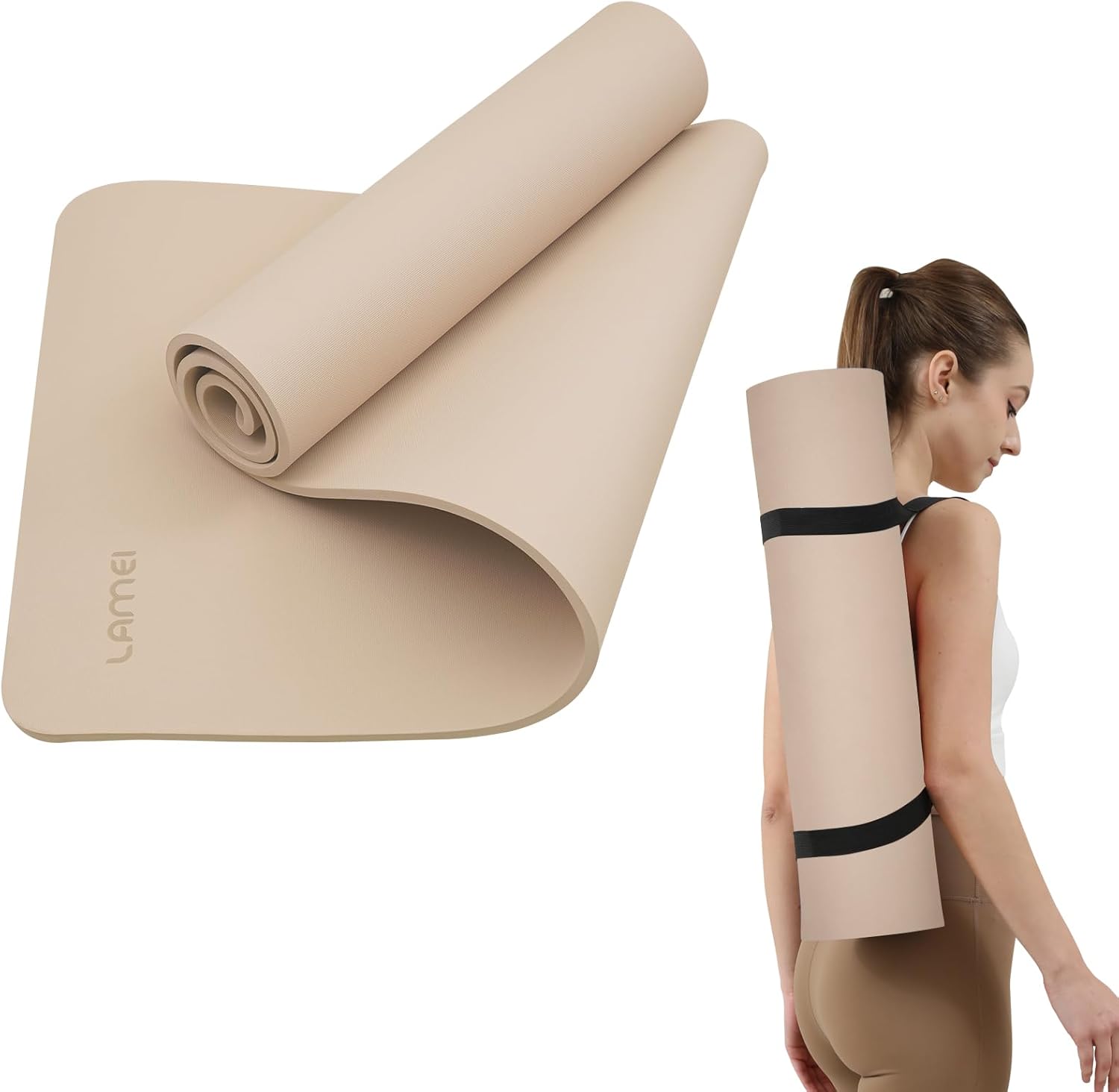 Extra Thick 10mm Yoga Mat for All Ages - Non-Slip & Durable