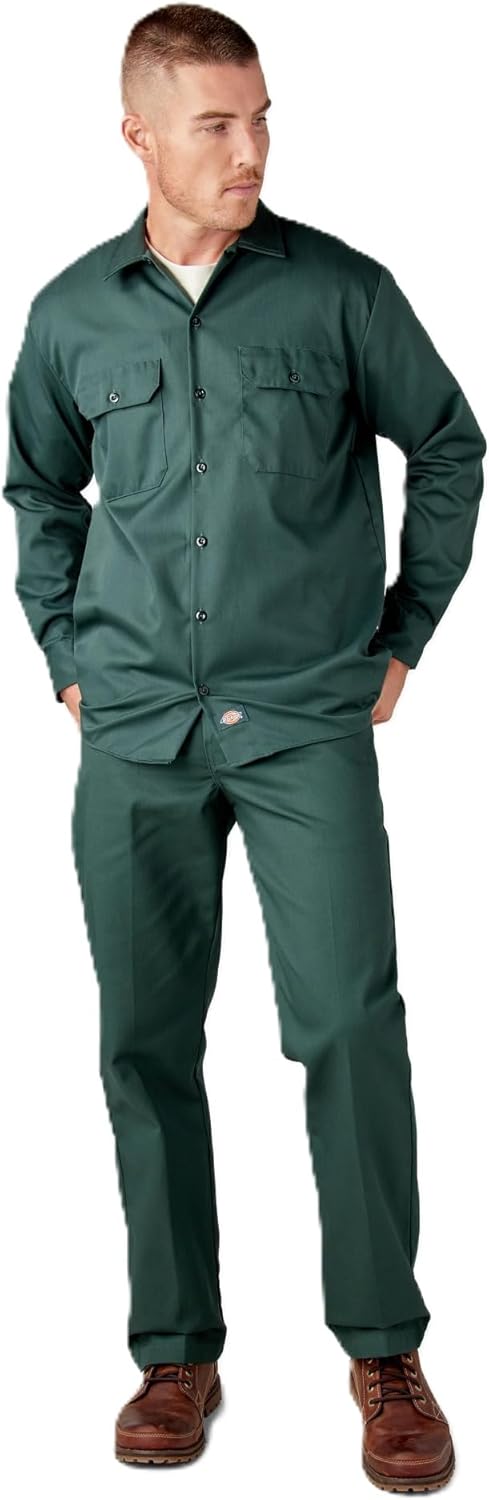 Dickies Men's Long Sleeve Work Shirt for Comfort and Durability