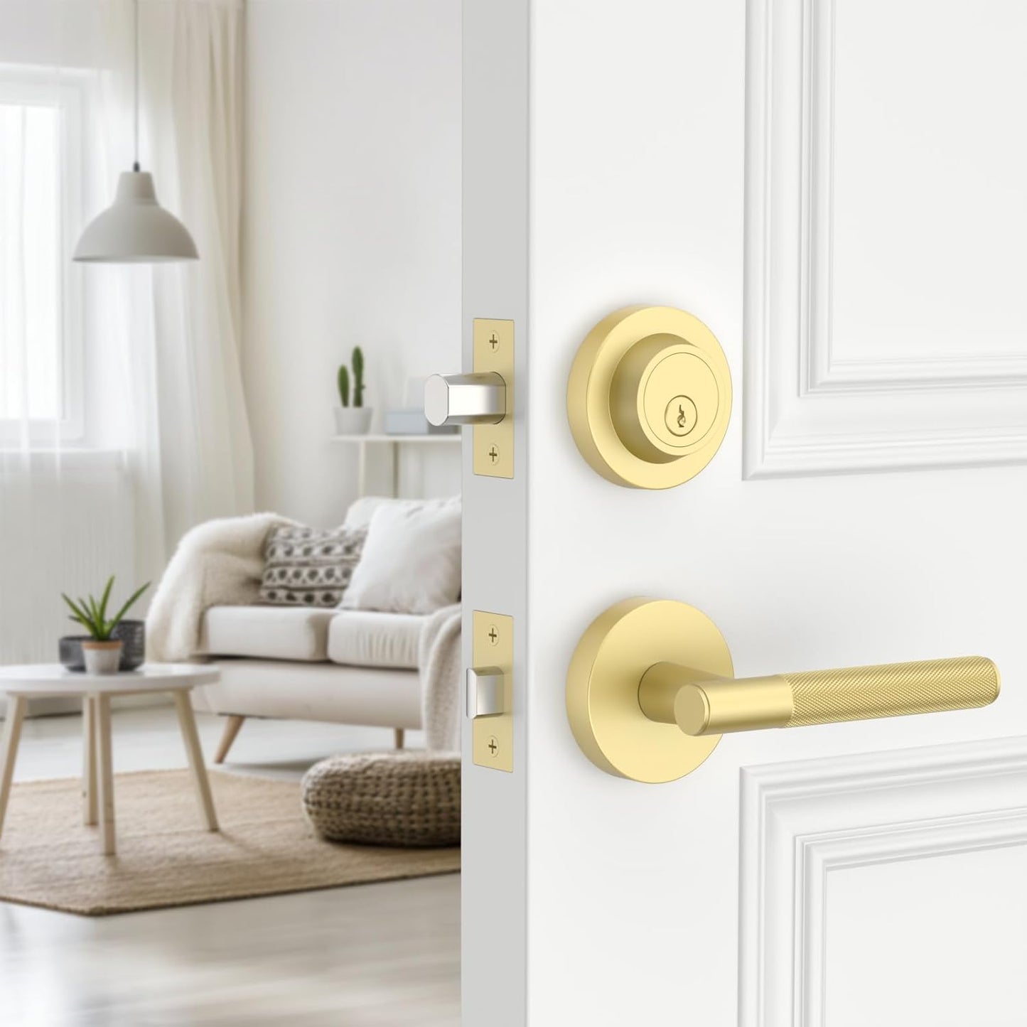 Amerdeco Front Door Lock Set with Double Cylinder Deadbolt