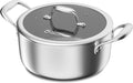 Stainless Steel Stockpot 5 Quart - Even Heat, Nonstick Ceramic