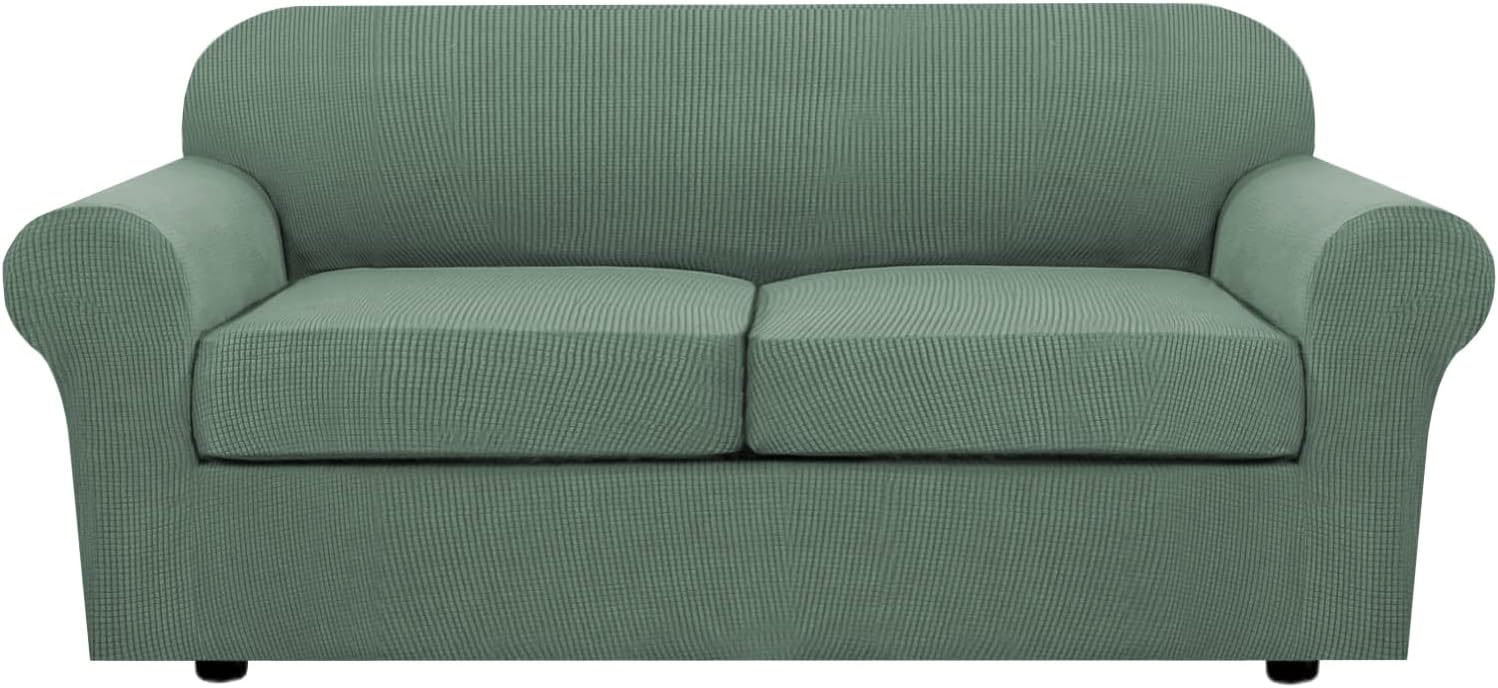 H.VERSAILTEX 3 Piece Stretch Sofa Covers for Custom Fit Style