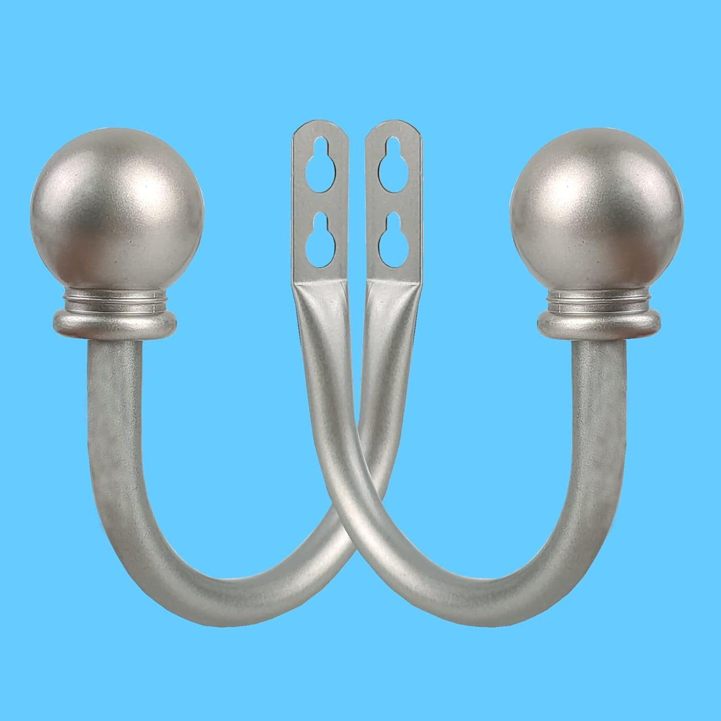 Satin Nickel Curtain Holdbacks - Elegant Drapery Solution