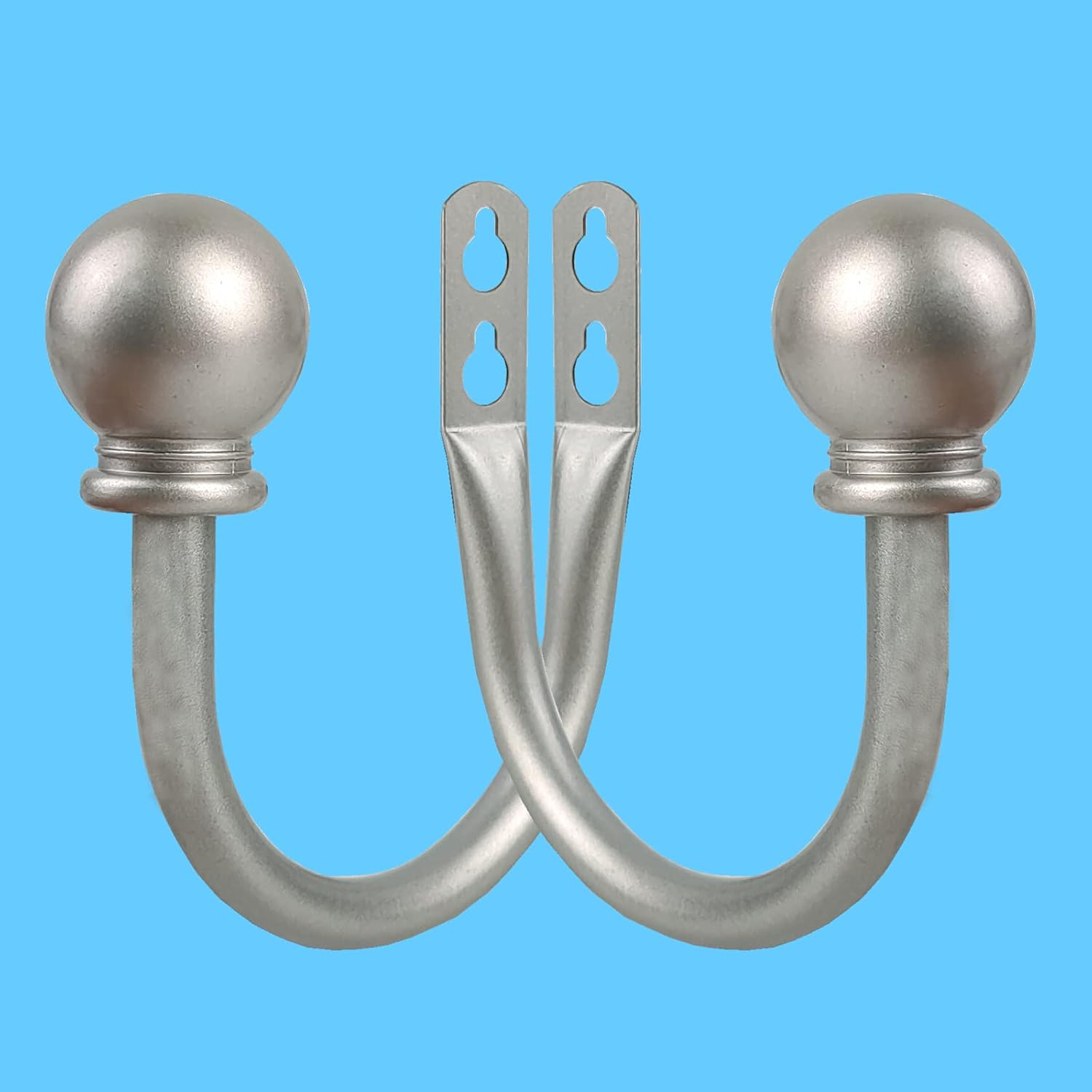 Satin Nickel Curtain Holdbacks - Elegant Drapery Solution