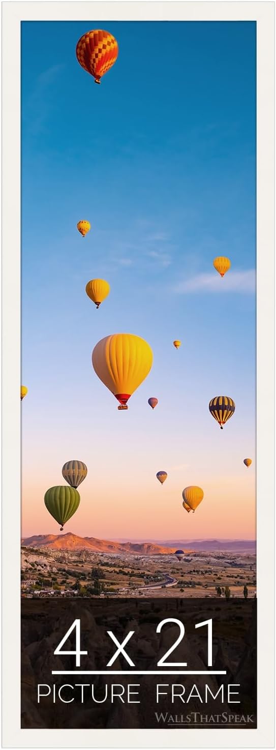 4x21 White Picture Frame for Puzzles, Posters, and Photos