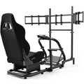 Dardoo Racing Simulator Cockpit with Triple Monitor Stand - Stable Pro