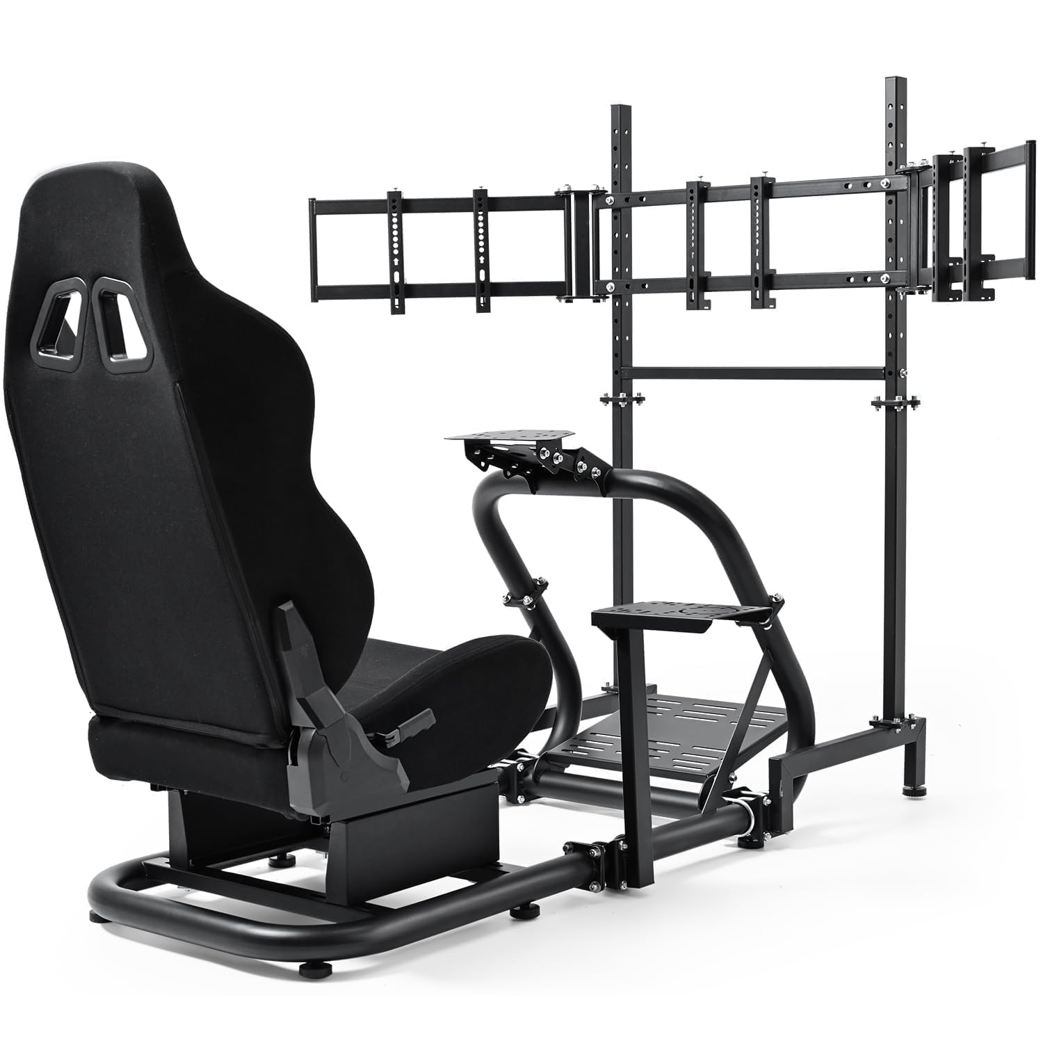 Dardoo Racing Simulator Cockpit with Triple Monitor Stand
