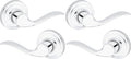 Kwikset Tustin Hall/Closet Lever Polished Chrome (Pack of 2) - Smooth