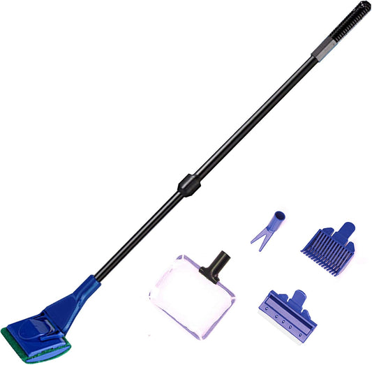 JZMYXA 5-in-1 Aquarium Cleaning Kit - Deep Tank Maintenance Made Easy