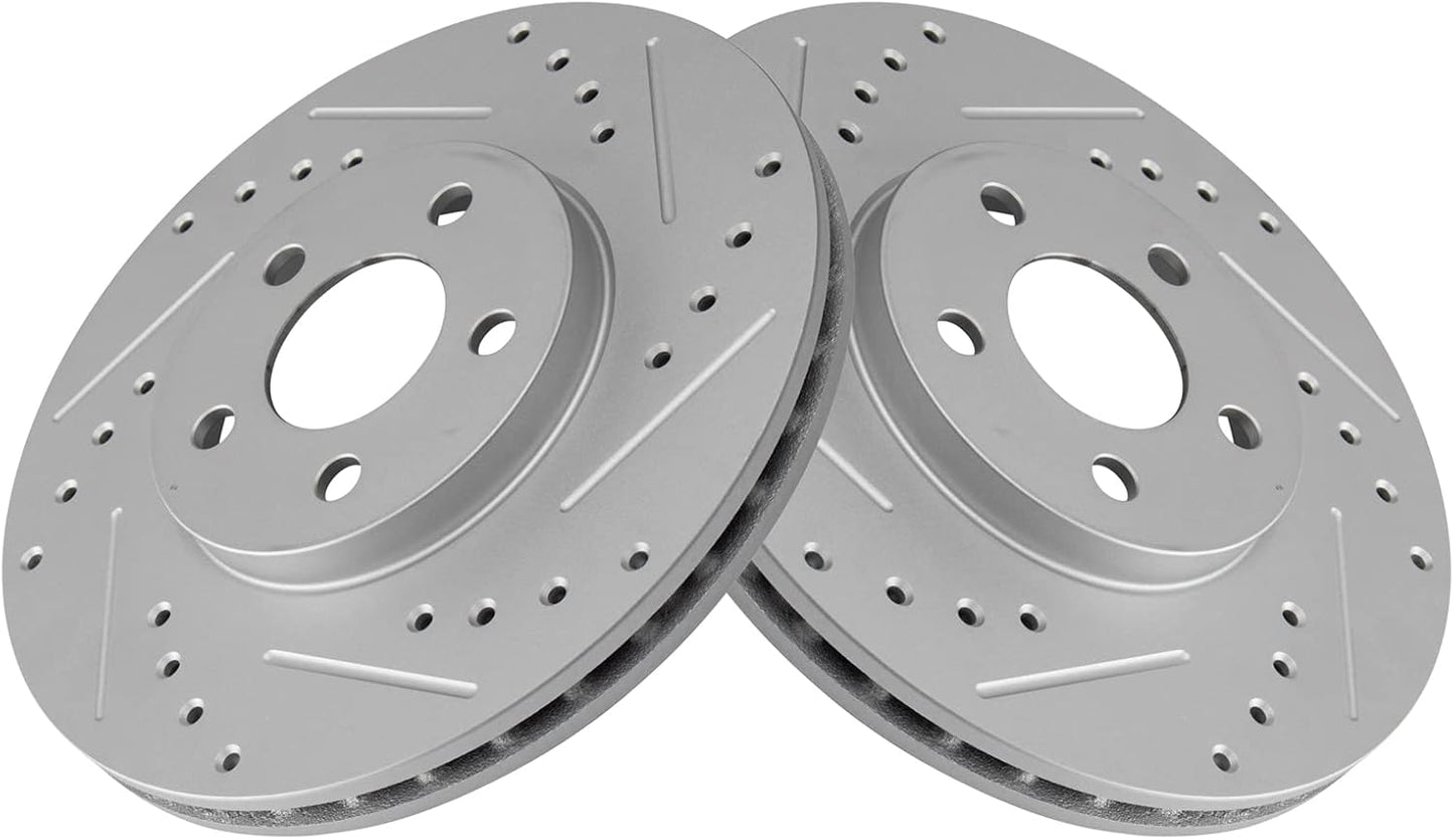 TRQ Front Performance Brake Rotors Set for Chrysler PT Cruiser