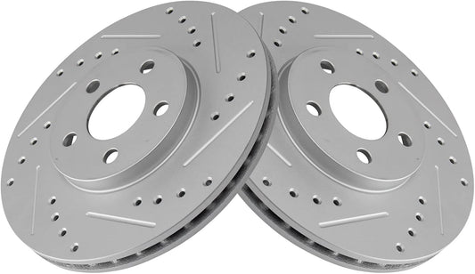 TRQ Front Performance Brake Rotors Set for Chrysler PT Cruiser