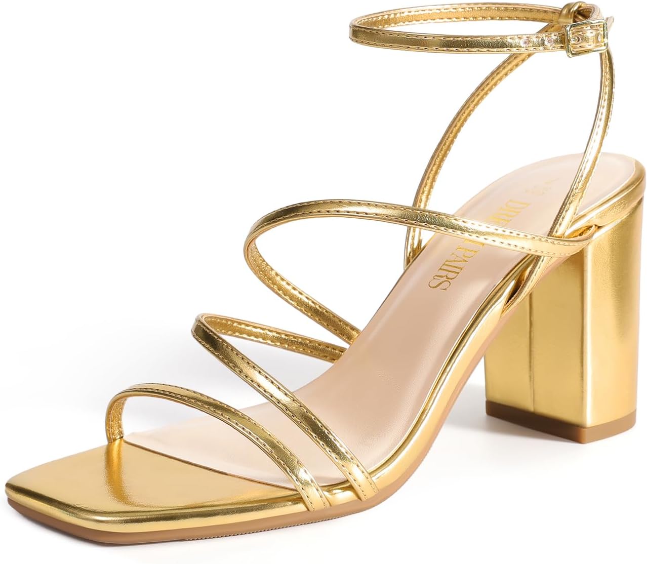DREAM PAIRS Women's Chunky Block Heeled Sandals for Weddings