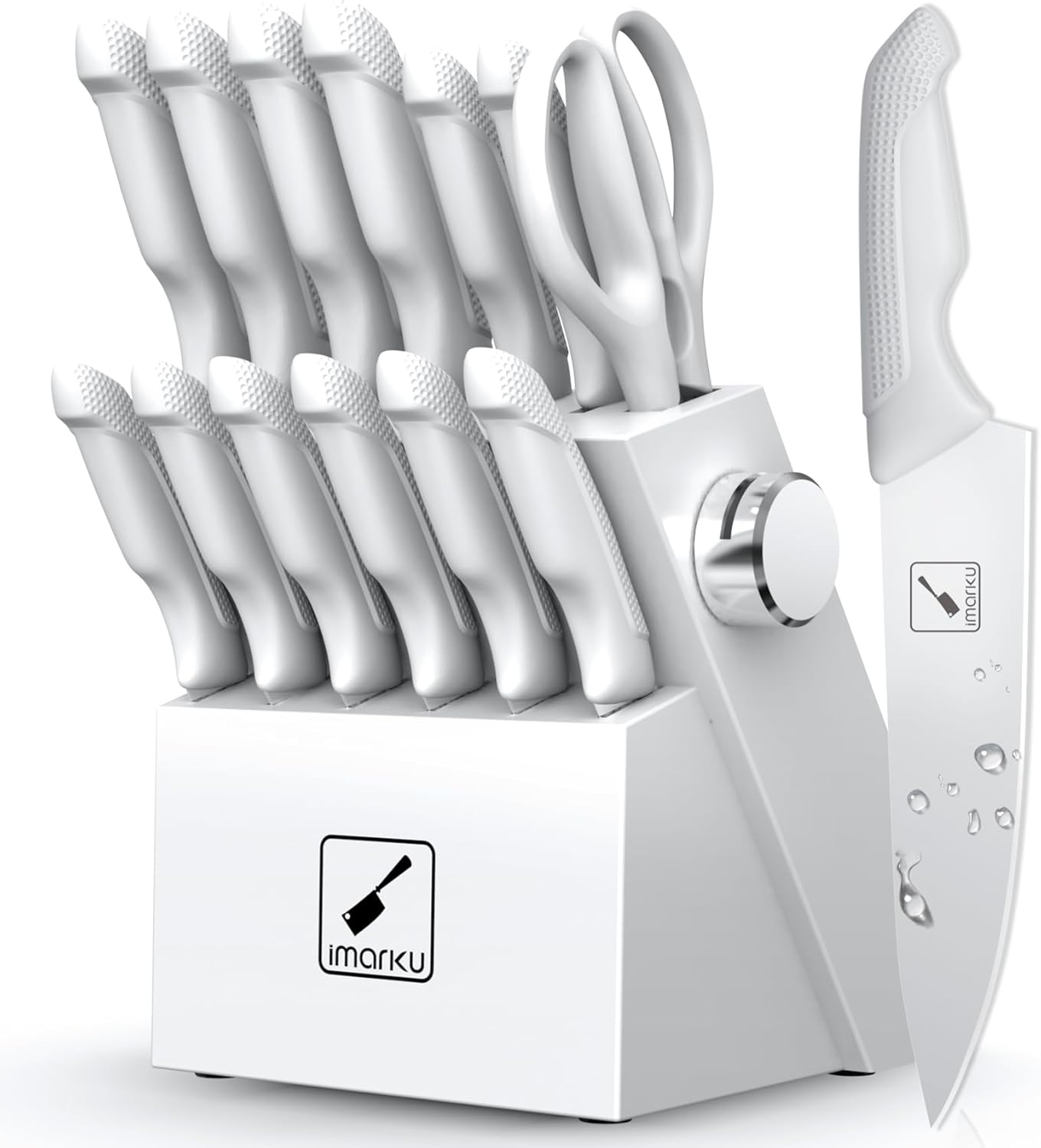 Premium Japanese Kitchen Knife Set with Block for Culinary Mastery