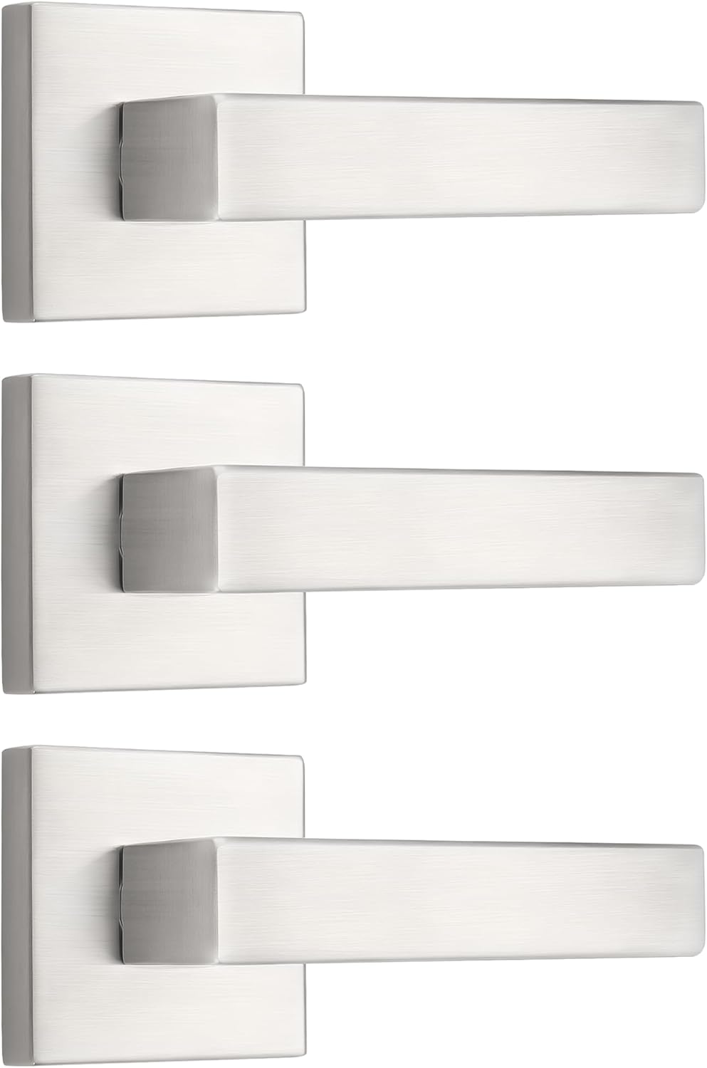 Probrico Dummy Door Handle in Satin Nickel Finish for Modern Homes
