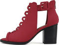 Soda Womens Aran Open Toe Heel Sandal - Imitation Suede Fashion
