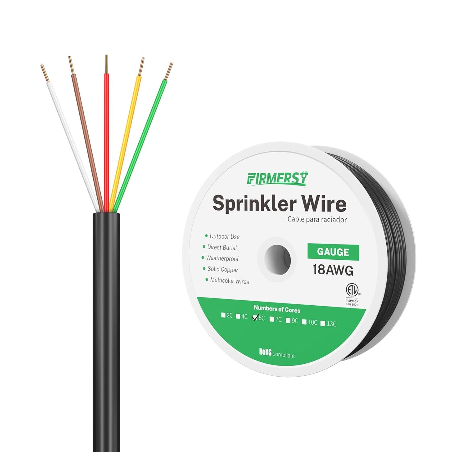 Firmerst 18/5 Solid Sprinkler Wire for Efficient Irrigation Systems