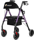 Rollator Walker with Seat and Brakes - Lightweight 300 lb Capacity