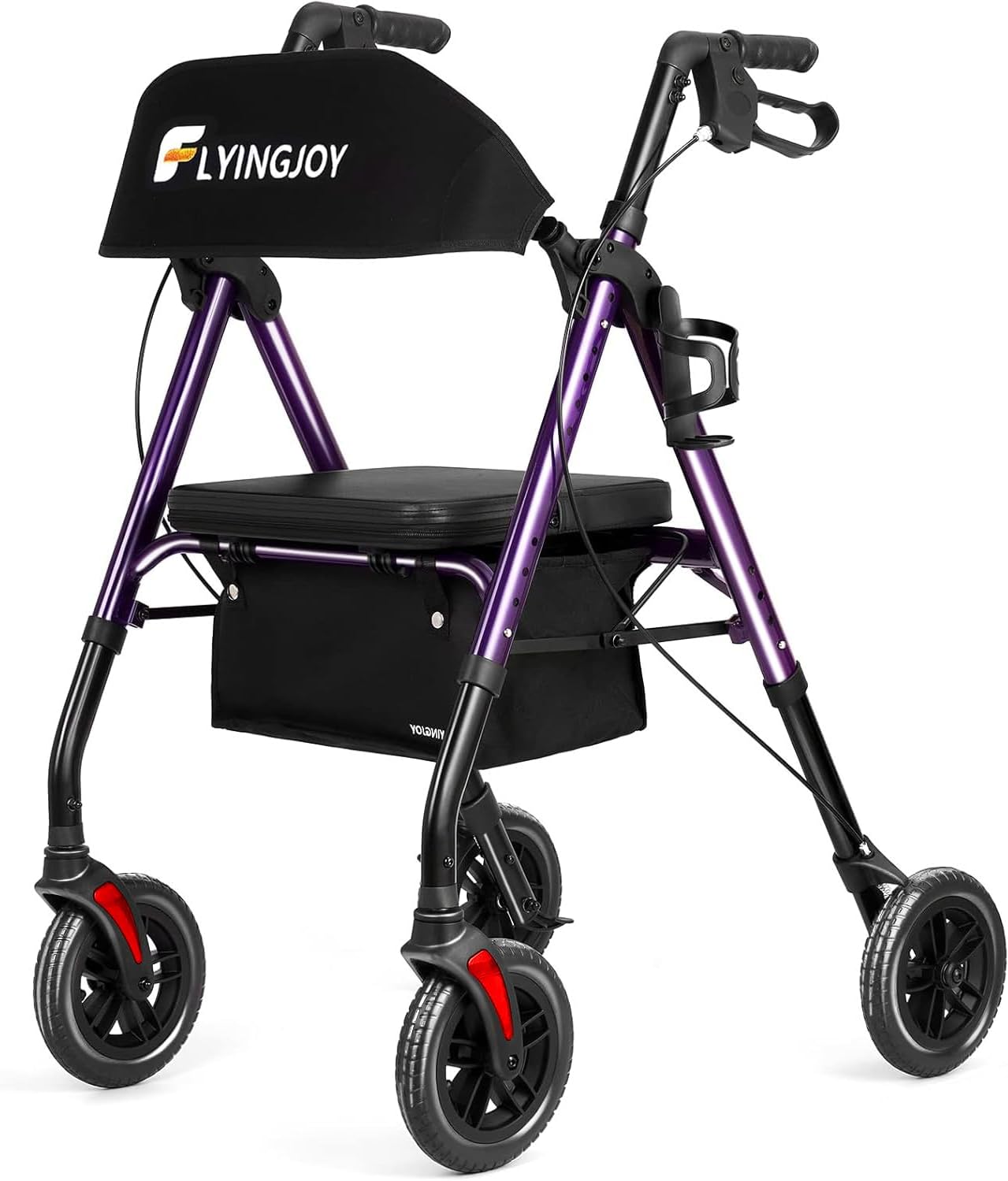 Lightweight Rollator Walker with Seat and All Terrain Wheels