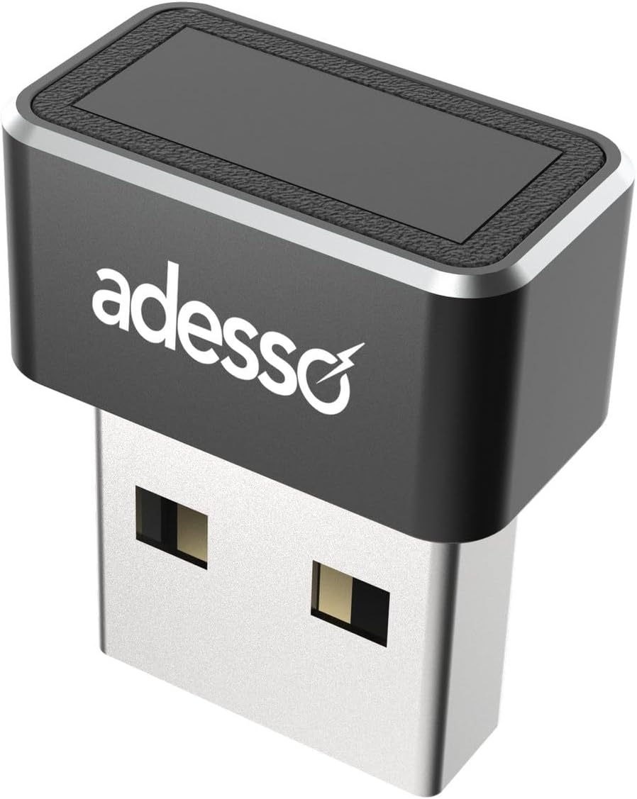 Adesso USB Fingerprint Reader for Windows Hello Security Access