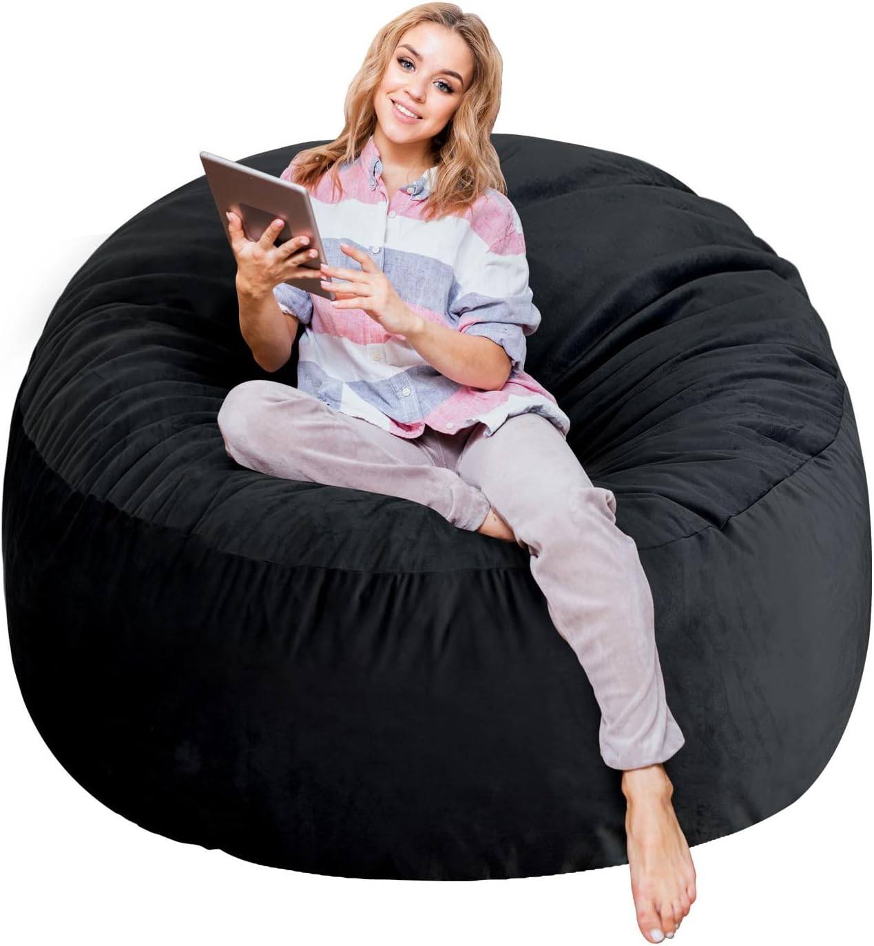 3 Ft Large Bean Bag Chair with Memory Foam for Ultimate Comfort
