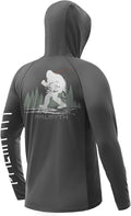 Palmyth Mens Fishing Shirt UPF 50+ Vented Hoodie - Neck Gaiter