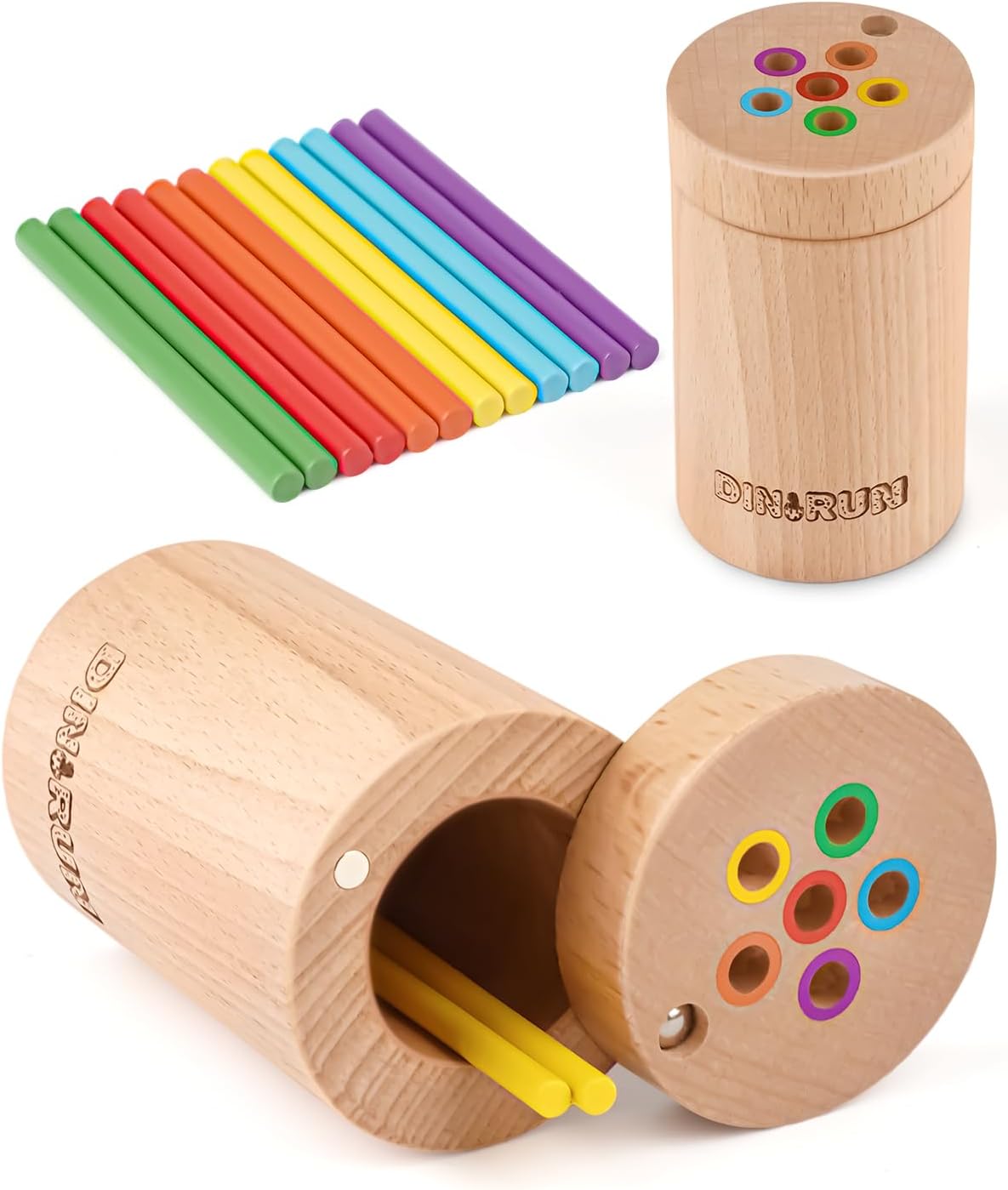 DINORUN Color Matching Montessori Toy for 1-3 Year Olds