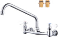 Commercial Sink Faucet with 12ft Swivel Spout - Durable Wall Mount