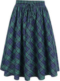 Women Plus Size Mini Skirt Stretchy A Line Corduroy Leather Skater