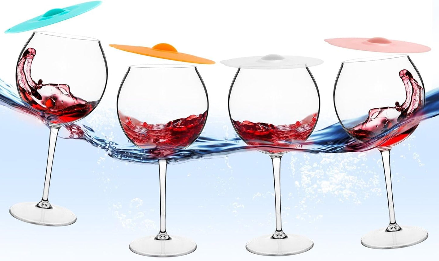 Floating Wine Glasses for Pool Parties | Set of 4 Shatterproof
