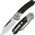CJRB Bowie Pyrite Pocket Knife - Smooth EDC Folding Knife