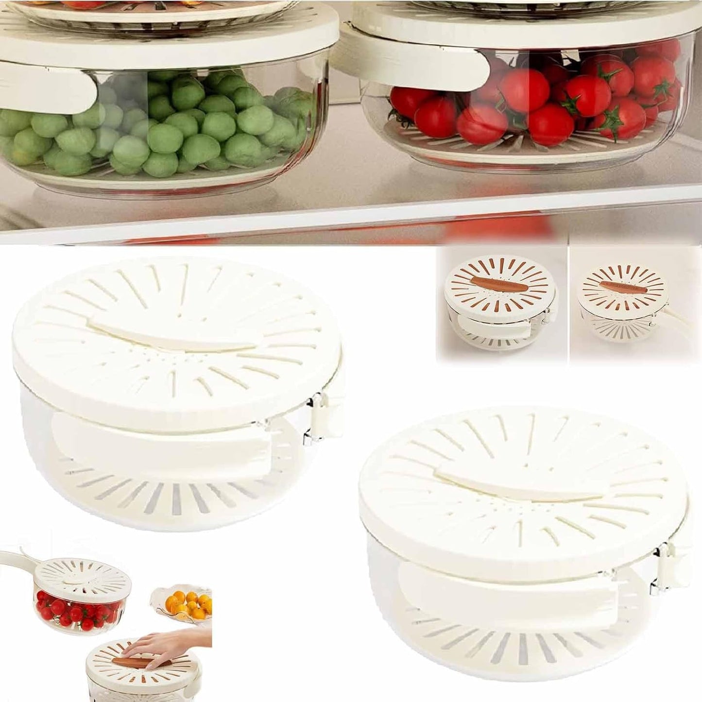2-in-1 Draining & Preserving Basket Set - Simplify Kitchen Tasks!