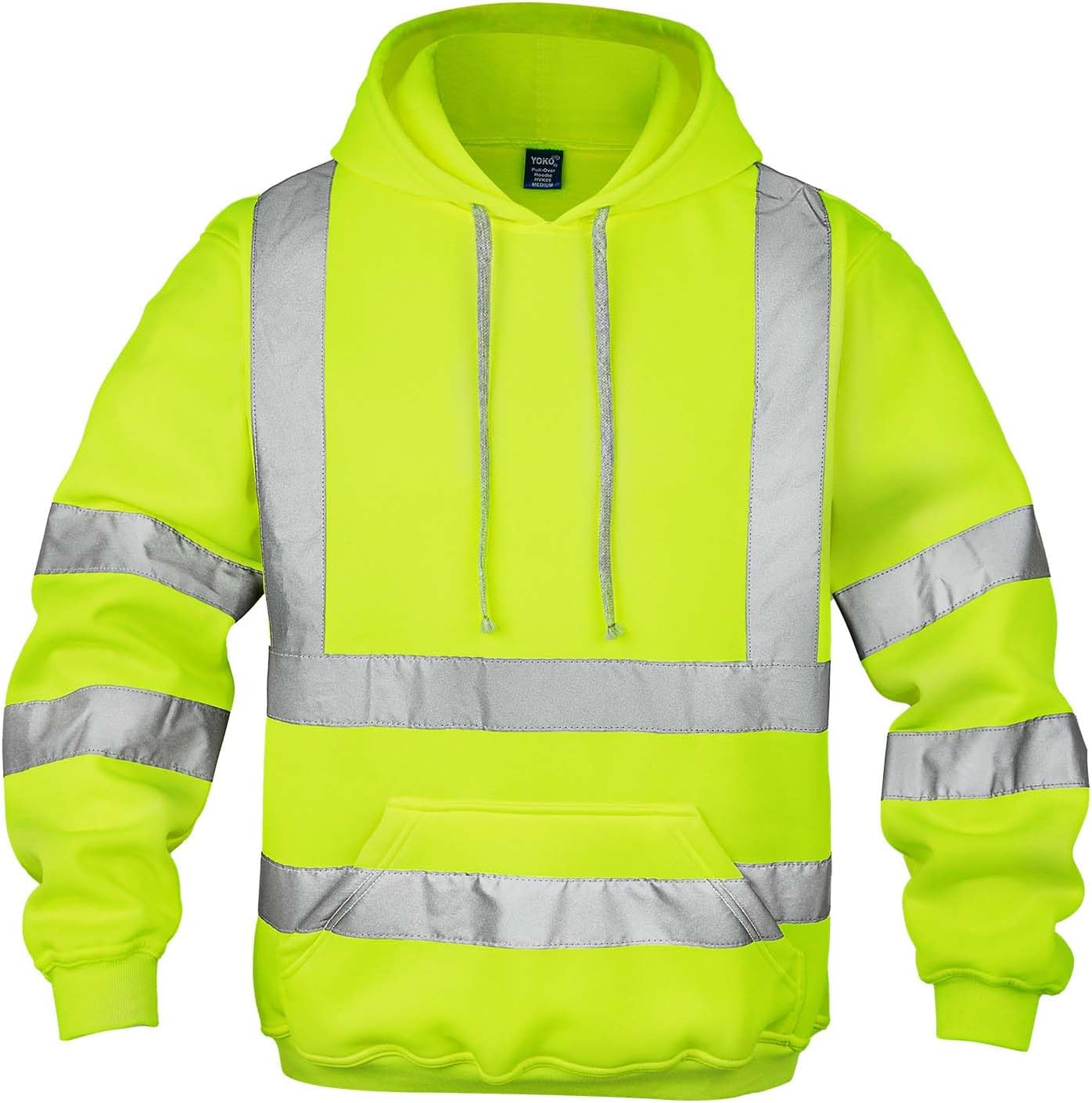 Hi Vis Men's Solid Color Reflective Sweatshirts for Safety