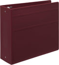 Carstens 4-Inch Heavy Duty 3-Ring Binder - Durable Wine