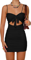 BORIFLORS Women's Sexy Bodycon Cut Out Mini Club Party Dress