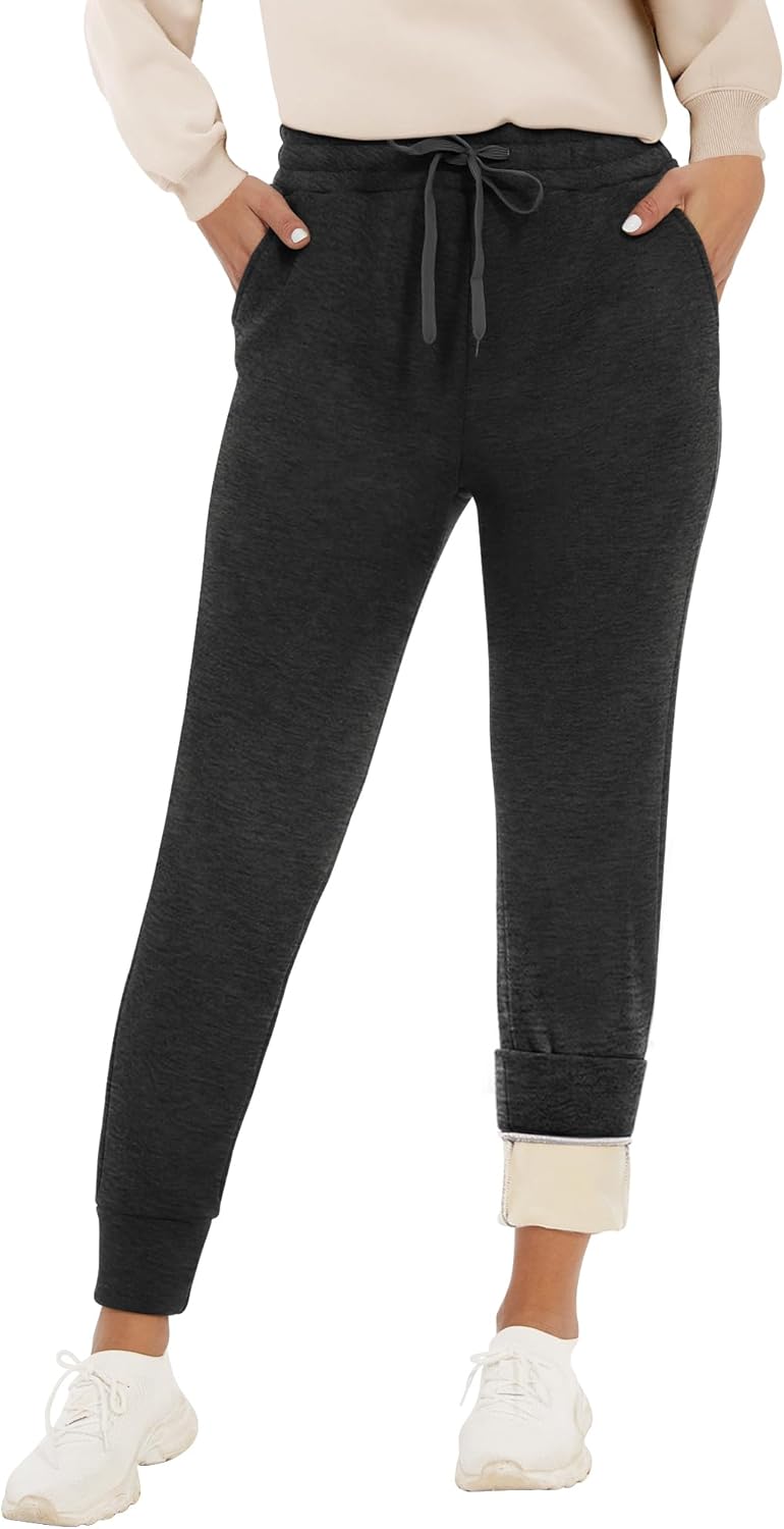Fleece Lined Sweatpants for Women - Winter Warm Joggers