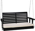 VINGLI Outdoor 4 ft Porch Swing - Heavy Duty Wooden Bench