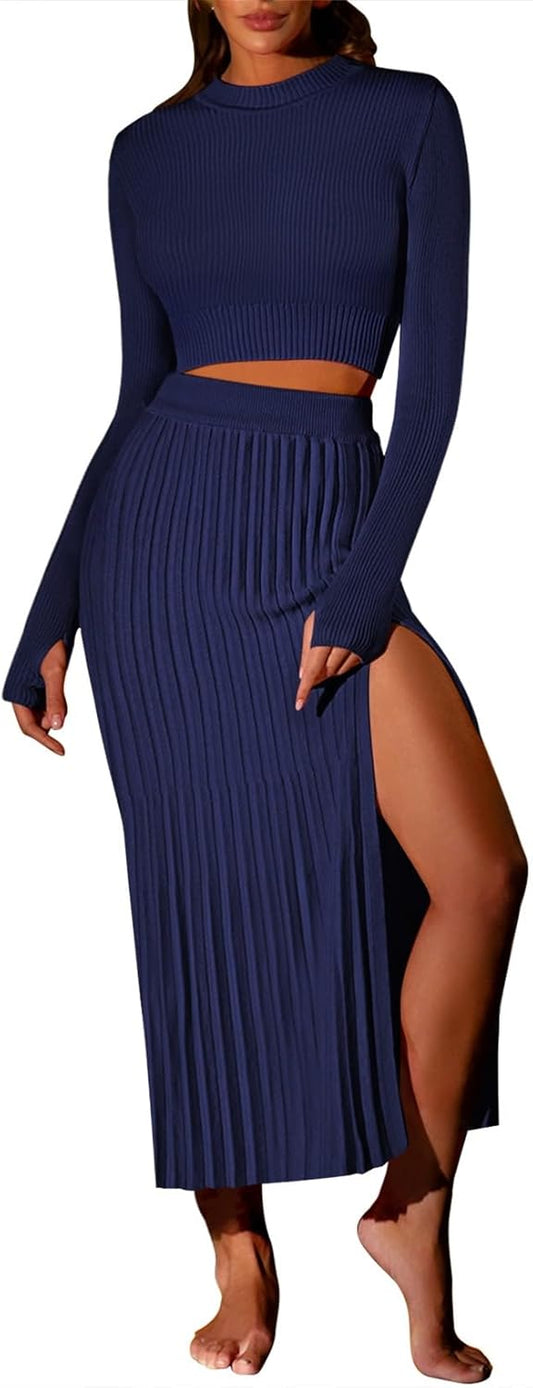 Pink Queen Women's 2 Piece Sweater Outfits Set for Every Occasion