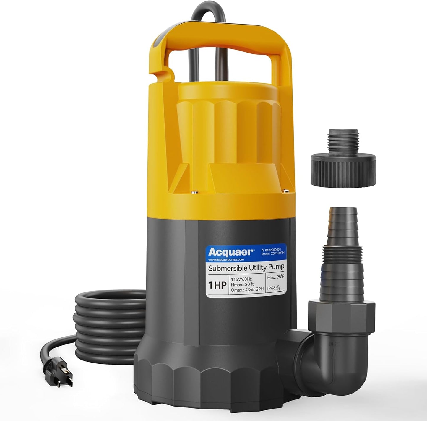 Acquaer 1HP Sump Pump for Efficient Water Removal Solutions