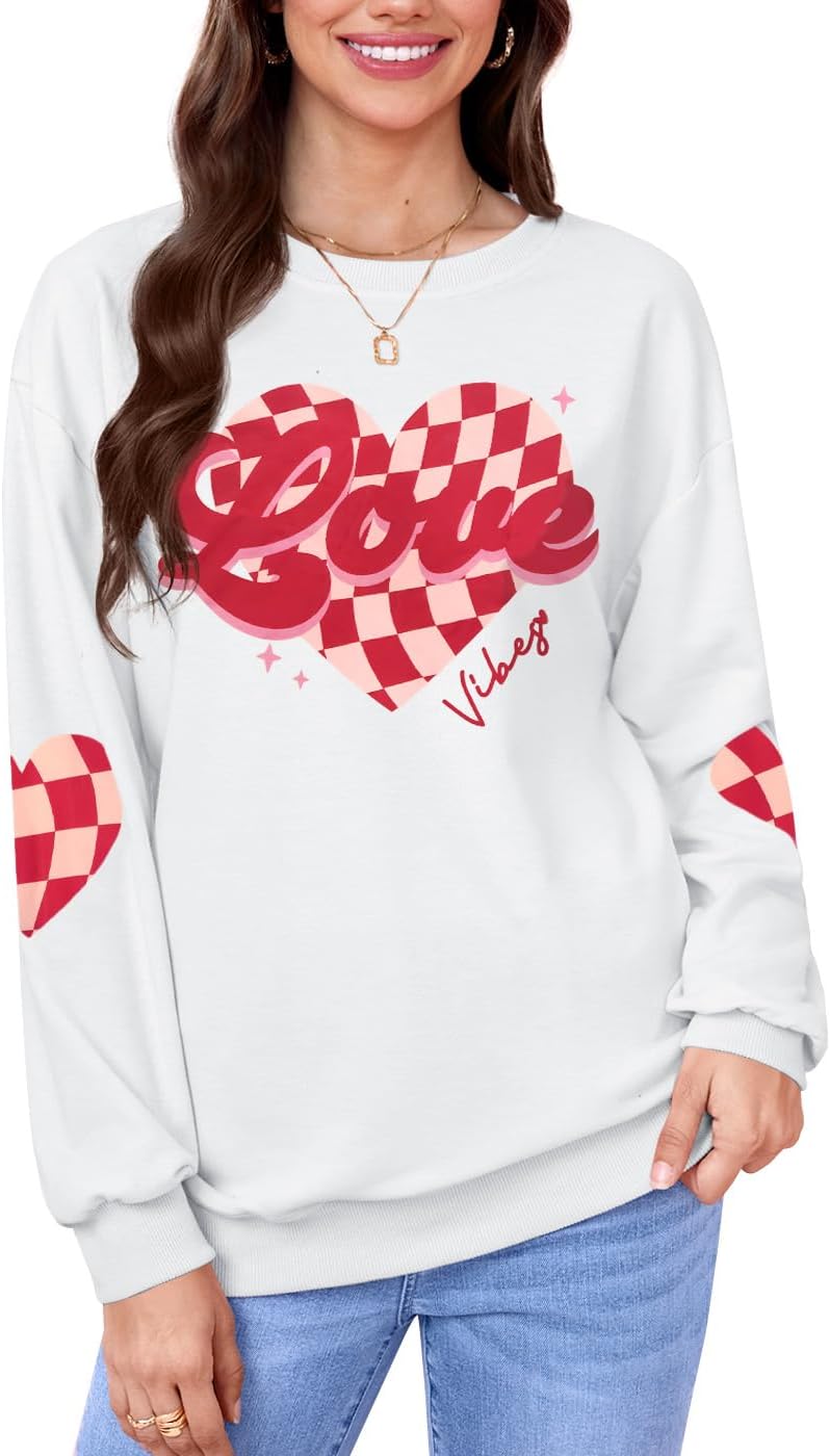 ALIREVERIE Love Heart Sweatshirt: Cozy Style!